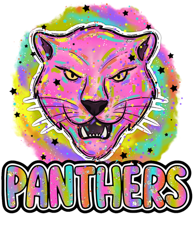 90s Girl Nostalgia Mascots Panthers DTF (direct-to-film) Transfer