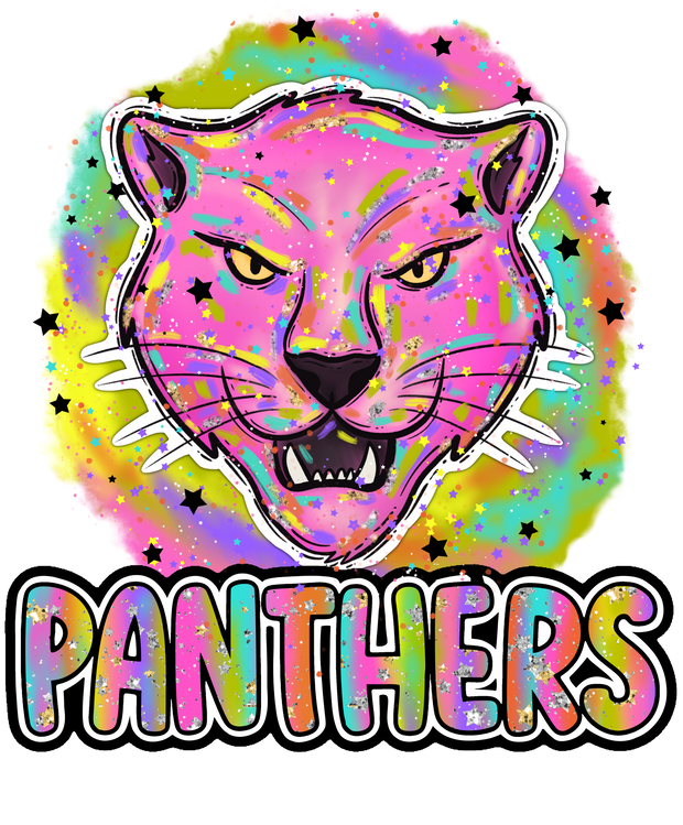 90s Girl Nostalgia Mascots Panthers DTF (direct-to-film) Transfer