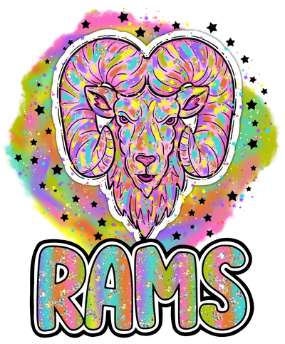 90s Girl Nostalgia Mascots Rams DTF (direct-to-film) Transfer