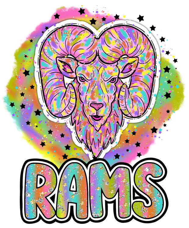 90s Girl Nostalgia Mascots Rams DTF (direct-to-film) Transfer
