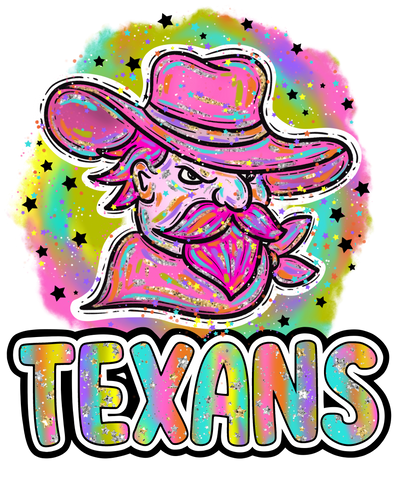 90s Girl Nostalgia Mascots Texans DTF (direct-to-film) Transfer