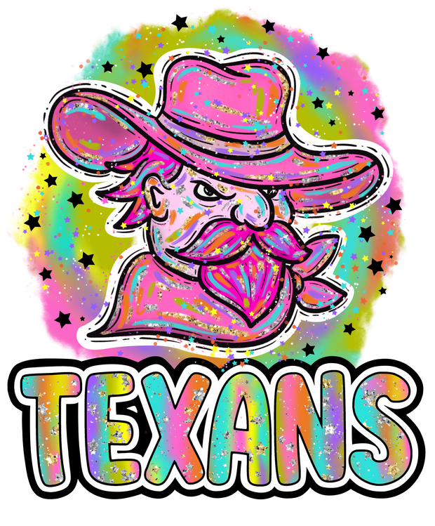 90s Girl Nostalgia Mascots Texans DTF (direct-to-film) Transfer