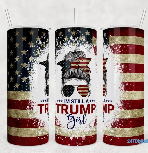 Trump 60" Gang Sheet with UV DTF Wraps for 20 oz Skinny Tumbler with Bonus Images