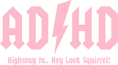 ADHD Pink Font DTF (direct to film) Transfer