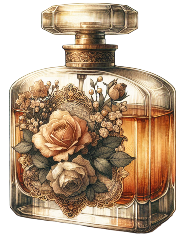 AMBER PERFUME BOTTLE 2 DTF (direct-to-film) Transfer