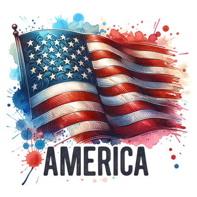 AMERICA WITH FLAG DTF (direct-to-film) Transfer