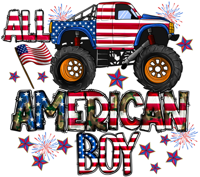 All American Boy Truck DTF (direct-to-film) Transfer