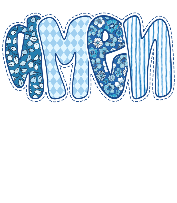 Amen Blue Pattern DTF (direct-to-film) Transfer