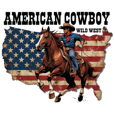American Cowboy USA DTF (direct-to-film) Transfer