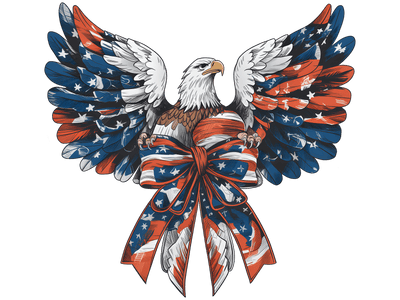 American Eagle USA Bow DTF (direct-to-film) Transfer