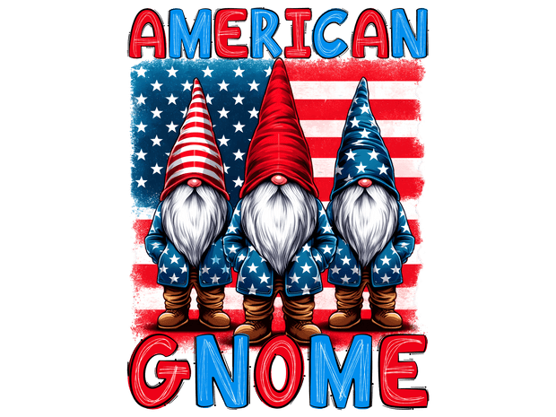 American Gnomes Flag DTF (direct-to-film) Transfer