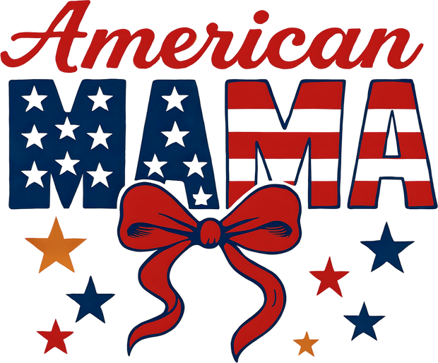 American Mama Stars & Stripes DTF (direct-to-film) Transfer