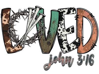 Animal Print Loved with Nails DTF (direct-to-film) Transfer