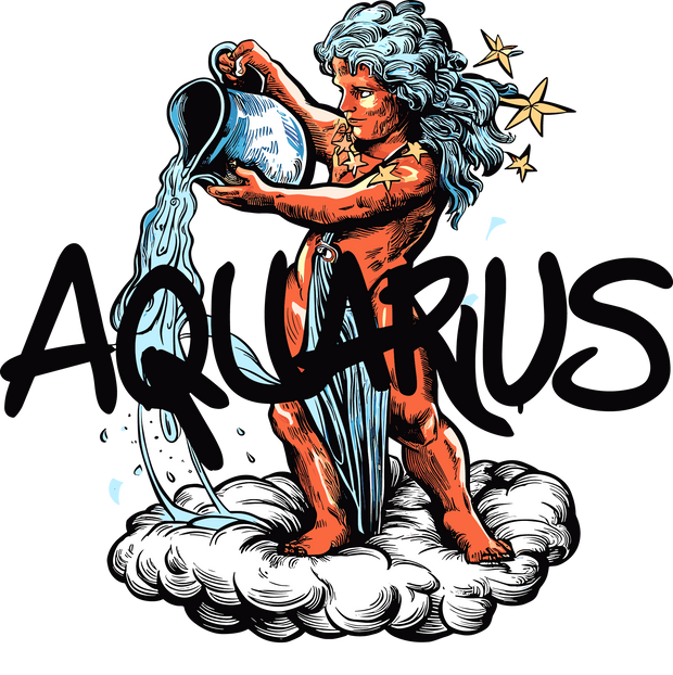 Aquarius Standing on a Cloud DTF (direct-to-film) Transfer