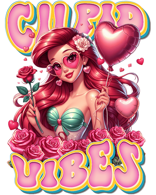 Ariel Cupid Vibes Valentine DTF (direct-to-film) Transfer