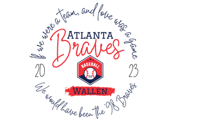 Atlanta Braves Wallen DTF Direct to Film Transfer - Twisted Image Transfers