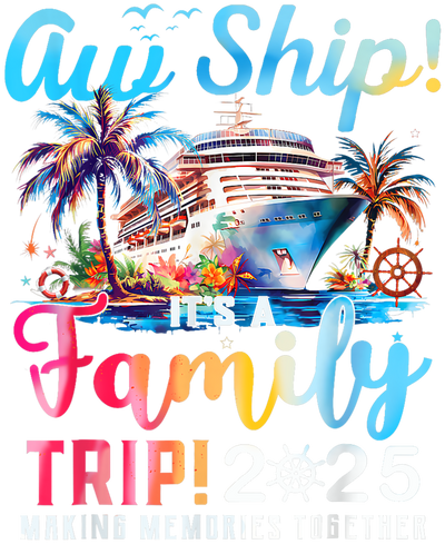 Aw Ship Multicolored Trip DTF (direct-to-film) Transfer