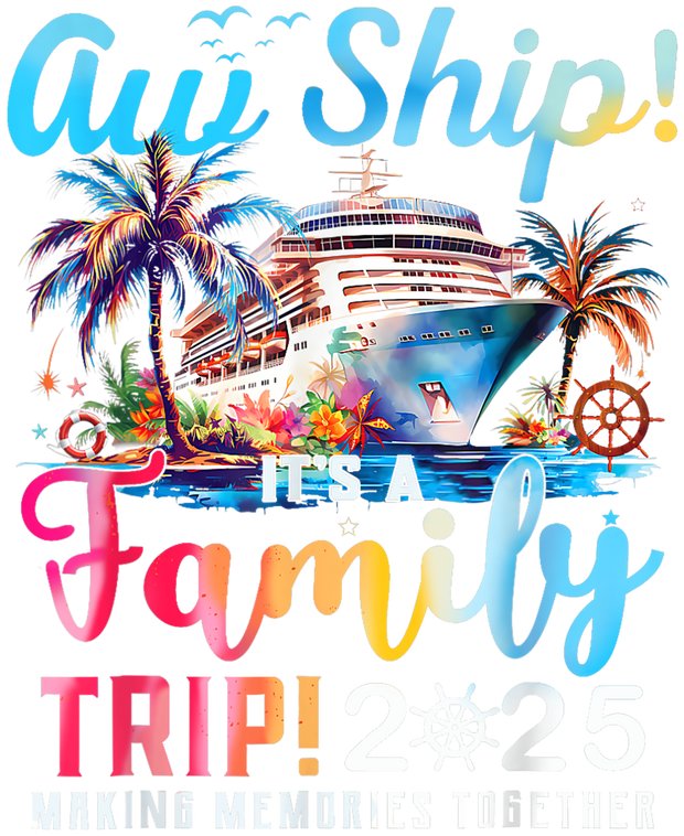 Aw Ship Multicolored Trip DTF (direct-to-film) Transfer
