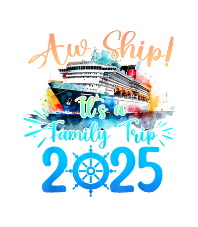 Aw Ship in Peach 2025 DTF (direct-to-film) Transfer