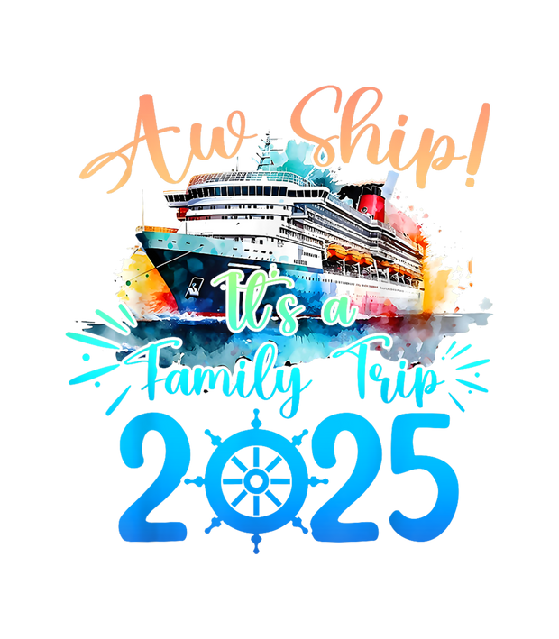 Aw Ship in Peach 2025 DTF (direct-to-film) Transfer