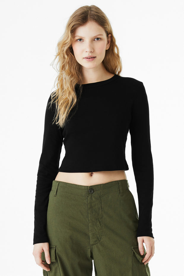 BELLA+CANVAS ®  Women's Micro Rib Long Sleeve Baby Tee BC1501