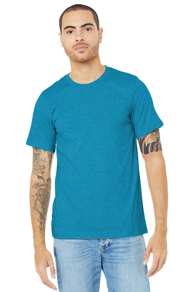 BELLA+CANVAS  ®  Unisex Heather CVC Short Sleeve Tee. BC3001CVC - Heather Aqua