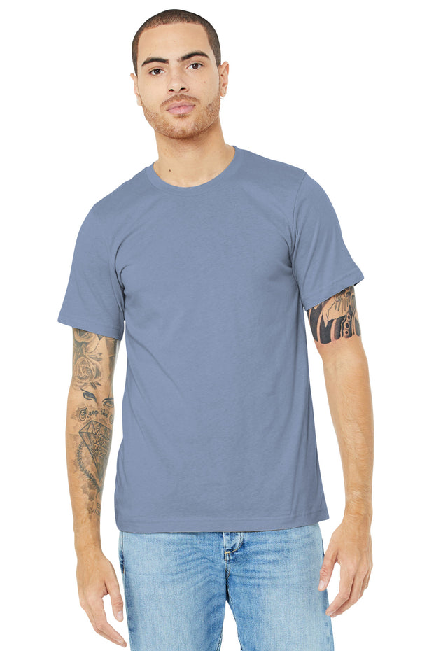 BELLA+CANVAS  ®  Unisex Heather CVC Short Sleeve Tee. BC3001CVC - Heather Blue