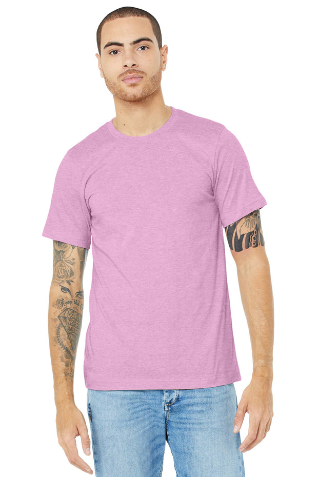 BELLA+CANVAS  ®  Unisex Heather CVC Short Sleeve Tee. BC3001CVC - Heather Bubble Gum