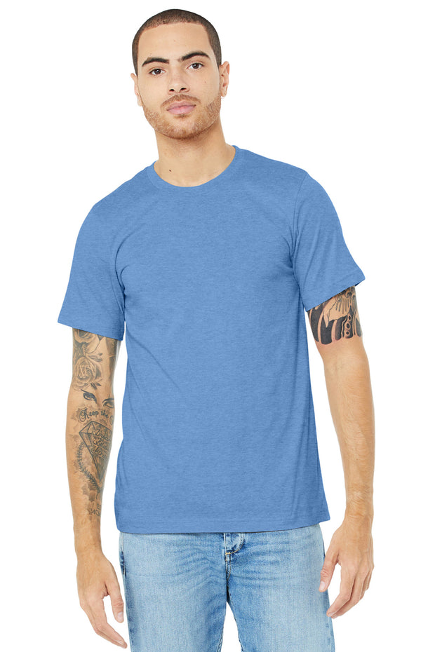 BELLA+CANVAS  ®  Unisex Heather CVC Short Sleeve Tee. BC3001CVC - Heather Carolina Blue