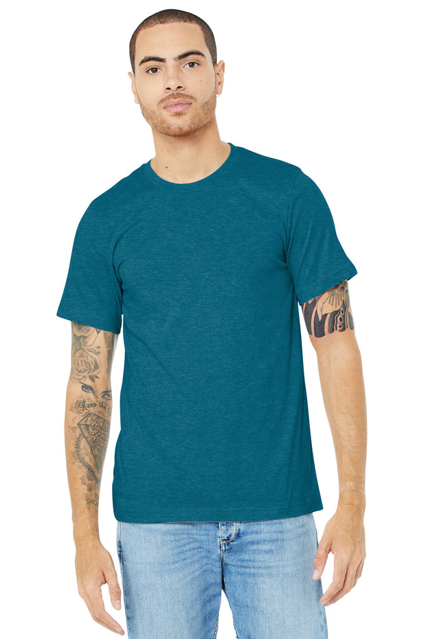 BELLA+CANVAS  ®  Unisex Heather CVC Short Sleeve Tee. BC3001CVC - Heather Deep Teal