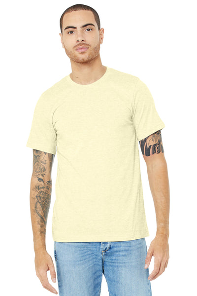 BELLA+CANVAS  ®  Unisex Heather CVC Short Sleeve Tee. BC3001CVC - Heather French Vanilla