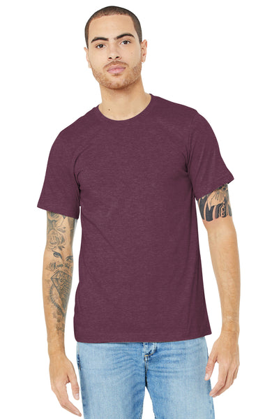 BELLA+CANVAS  ®  Unisex Heather CVC Short Sleeve Tee. BC3001CVC - Heather Maroon