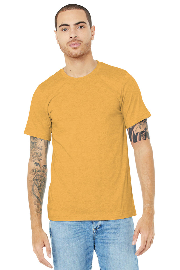BELLA+CANVAS  ®  Unisex Heather CVC Short Sleeve Tee. BC3001CVC - Heather Mustard