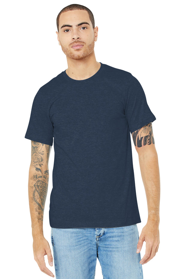 BELLA+CANVAS  ®  Unisex Heather CVC Short Sleeve Tee. BC3001CVC - Heather Navy