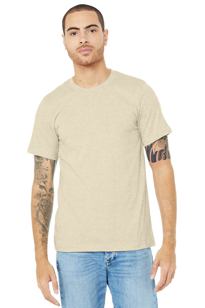 BELLA+CANVAS  ®  Unisex Heather CVC Short Sleeve Tee. BC3001CVC - Heather Soft Cream