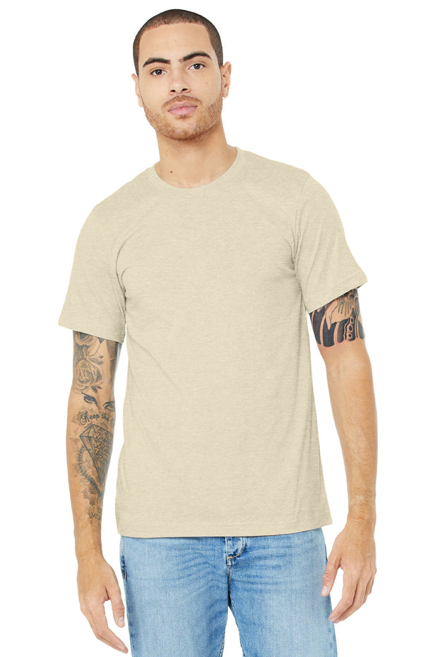 BELLA+CANVAS  ®  Unisex Heather CVC Short Sleeve Tee. BC3001CVC - Heather Soft Cream