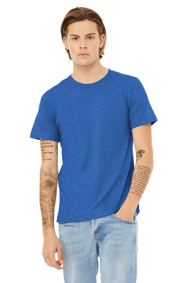 BELLA+CANVAS  ®  Unisex Heather CVC Short Sleeve Tee. BC3001CVC - Heather True Royal