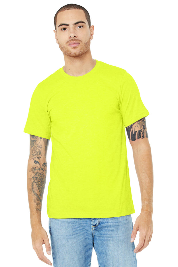 BELLA+CANVAS  ®  Unisex Heather CVC Short Sleeve Tee. BC3001CVC - Neon Yellow