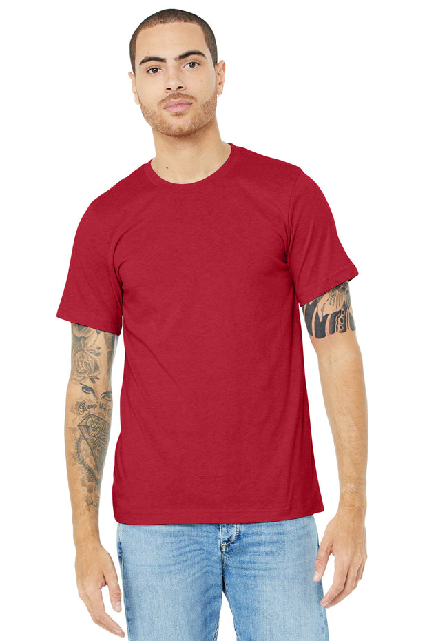 BELLA+CANVAS  ®  Unisex Heather CVC Short Sleeve Tee. BC3001CVC - Solid Red Blend