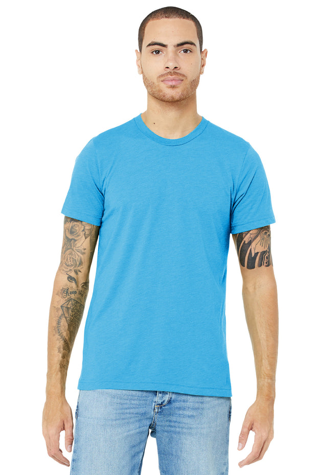 BELLA+CANVAS  ®  Unisex Triblend Short Sleeve Tee. BC3413 - Aqua Triblend