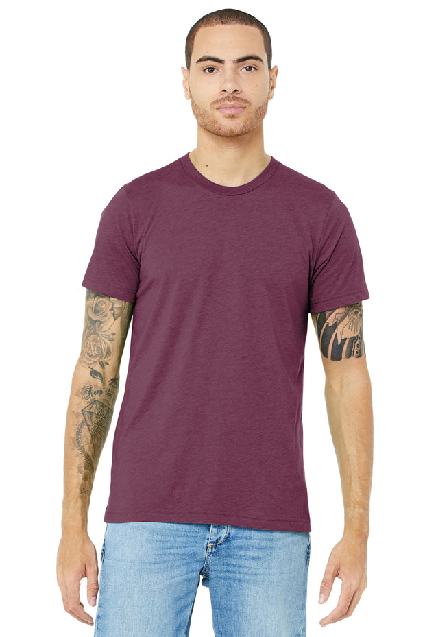 BELLA+CANVAS  ®  Unisex Triblend Short Sleeve Tee. BC3413 - Maroon Triblend