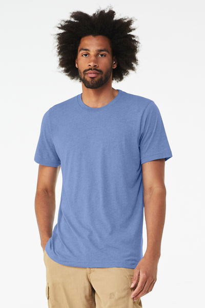 BELLA+CANVAS  ®  Unisex Triblend Short Sleeve Tee. BC3413 - Solid Blue Triblend