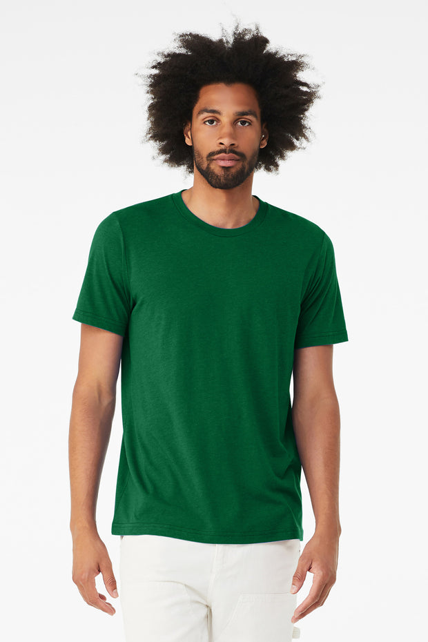 BELLA+CANVAS  ®  Unisex Triblend Short Sleeve Tee. BC3413 - Solid Kelly Triblend