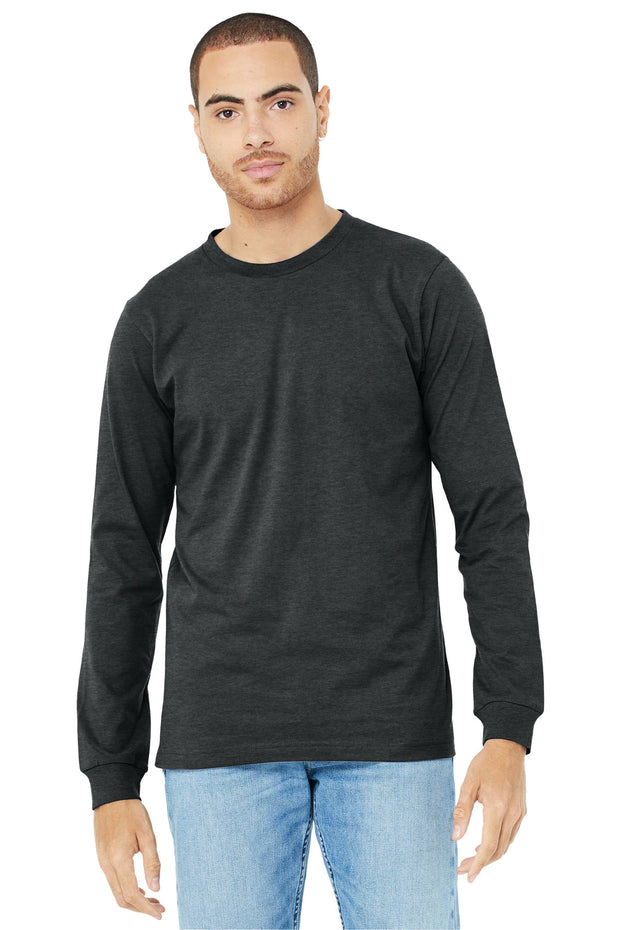 BELLA+CANVAS ®  Unisex Heather CVC Long Sleeve Tee BC3501CVC - Dark Grey Heather