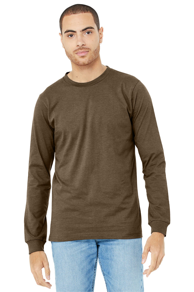 BELLA+CANVAS ®  Unisex Heather CVC Long Sleeve Tee BC3501CVC - Heather Brown