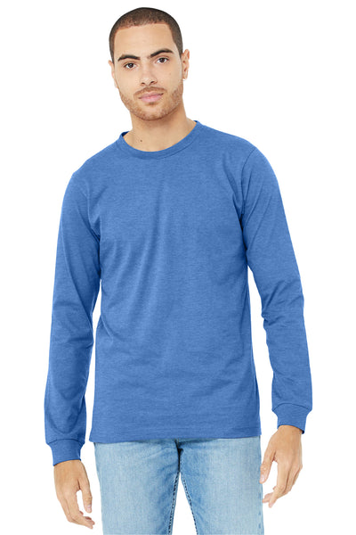 BELLA+CANVAS ®  Unisex Heather CVC Long Sleeve Tee BC3501CVC - Heather Columbia Blue