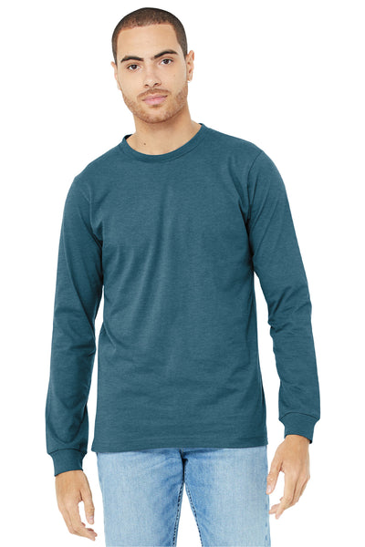 BELLA+CANVAS ®  Unisex Heather CVC Long Sleeve Tee BC3501CVC - Heather Deep Teal