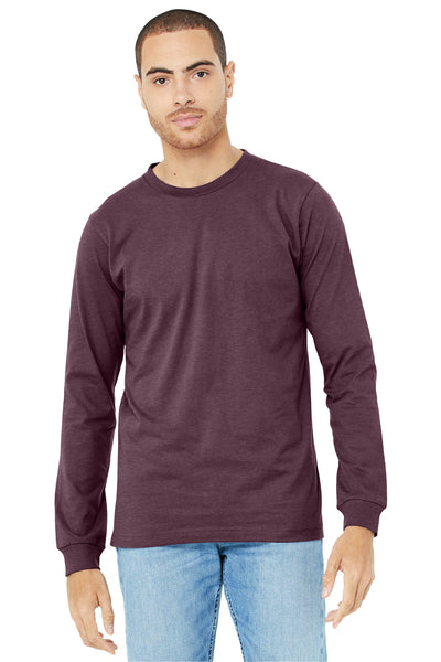 BELLA+CANVAS ®  Unisex Heather CVC Long Sleeve Tee BC3501CVC - Heather Maroon