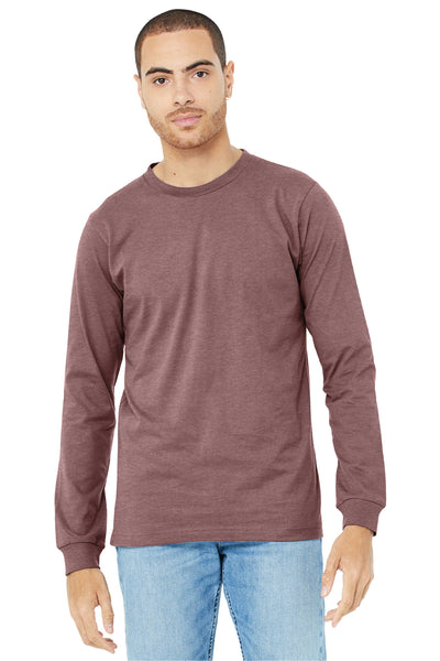 BELLA+CANVAS ®  Unisex Heather CVC Long Sleeve Tee BC3501CVC - Heather Mauve