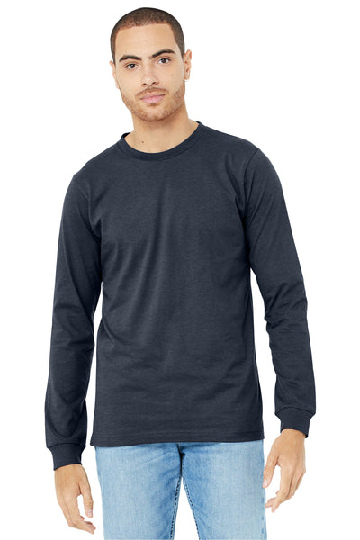 BELLA+CANVAS ®  Unisex Heather CVC Long Sleeve Tee BC3501CVC - Heather Midnight Navy
